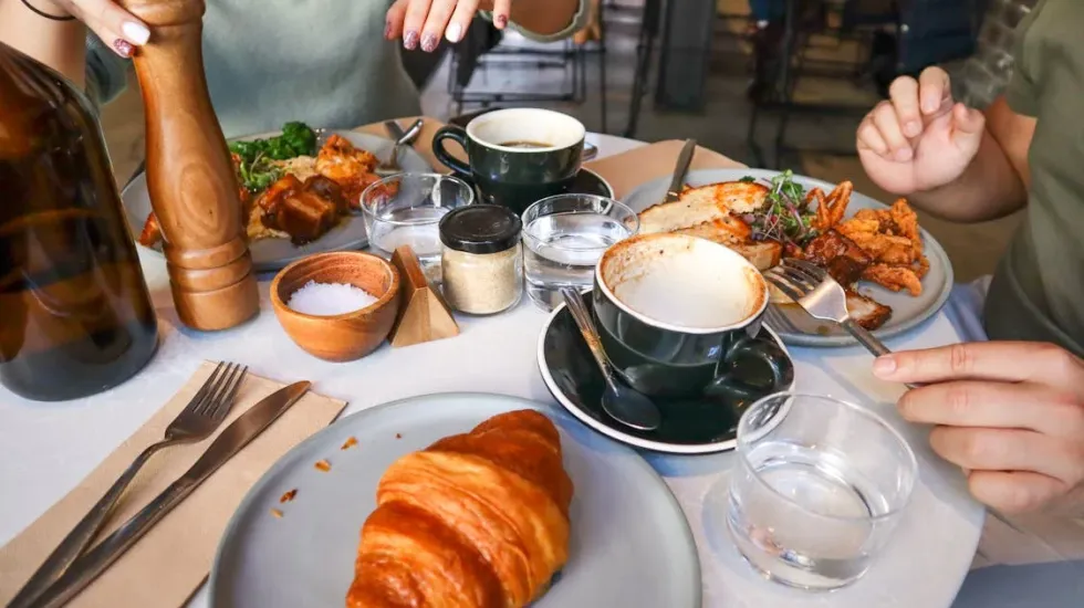 People eating brunch