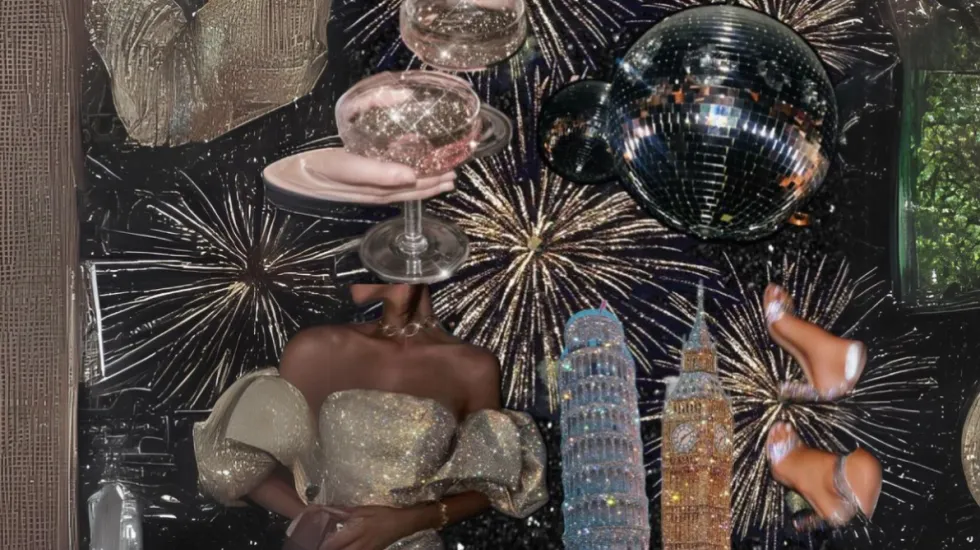 nightlife, sky scrappers, and disco ball