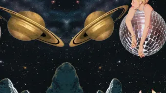 Disco ball in the night sky