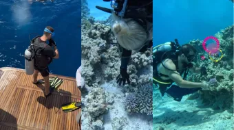 Zain Jo cleaning the red sea in Aqaba